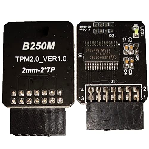 NUHFUFA TPM2.0 Modul TPM LPC 14 Pin Modul Sicherheitsmodul passend für MSI B250M Win11 Motherboard Plattformteile von NUHFUFA