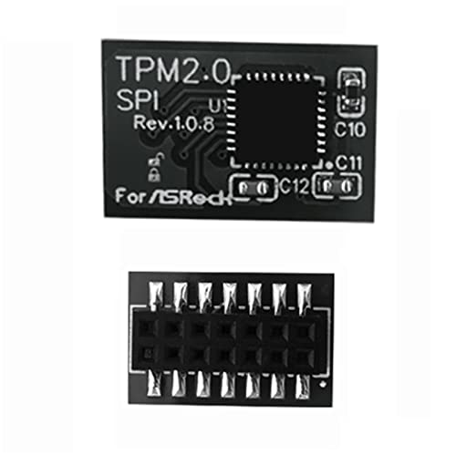 NUHFUFA TPM2.0 Sicherheitsmodul SPI 14 Pin ASROCK (14-1) Pin Motherboards Modul für Asrock TPM2 -SLI -S -SPI Plattform Ersatzteil von NUHFUFA