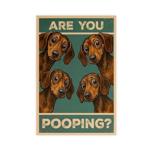 NUIHAGF Are You Pooping Hunde-Druck, lustiges Badezimmer-Leinwand-Poster, Wandkunst, Dekordruck, Bild Gemälde für Wohnzimmer, Schlafzimmer, Dekoration, 30 x 45 cm NUIHAGF Are You Pooping Hunde-Druck, lustiges Badezimmer-Leinwand-Poster, Wandkunst, Dekordruck, Bild Gemälde für Wohnzimmer, Schlafzimmer, Dekoration, 30 x 45 cm von NUIHAGF