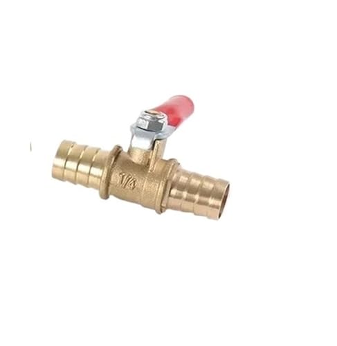 1/4 6mm 8mm 10mm12mm Kugelhahn-Absperrkugelhahn Schlauchanschluss Inline-Wasser-Öl-Luft-Gas-Kraftstoffleitung Kleines Messingkugelventil(10MM) von NUIXQKMRR