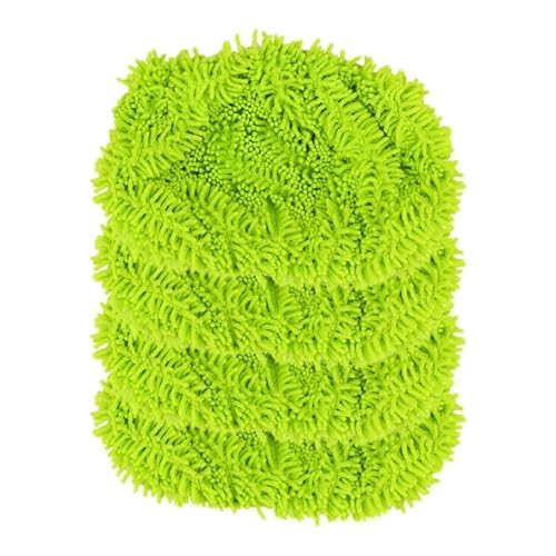Flachwischtuch Mit Gummiband, Waschbar, Wiederverwendbar, Mikrofaser-Wischpads, Trocken Und Nass, Nachfüllpackung For Die Reinigung Mit Kehrmaschinen Und Rotationsmopps(4 PCS GREEN) von NUIXQKMRR