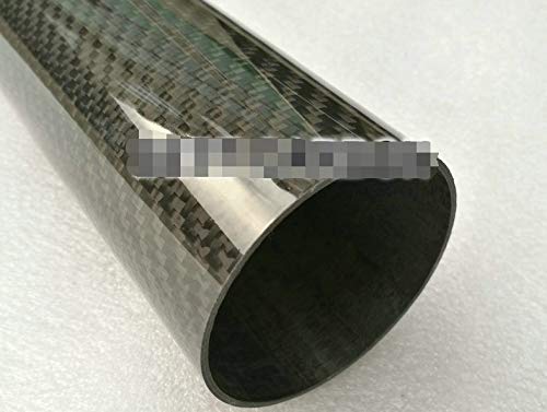 NUJA 1pc OD30mm Um OD 60mm Mit 500mm Länge Twill Glanz 3K Carbon-Faser-Stoff gewickeltes Rohr (Größe : 2pcs of 60mm x 57mm) von NUJA