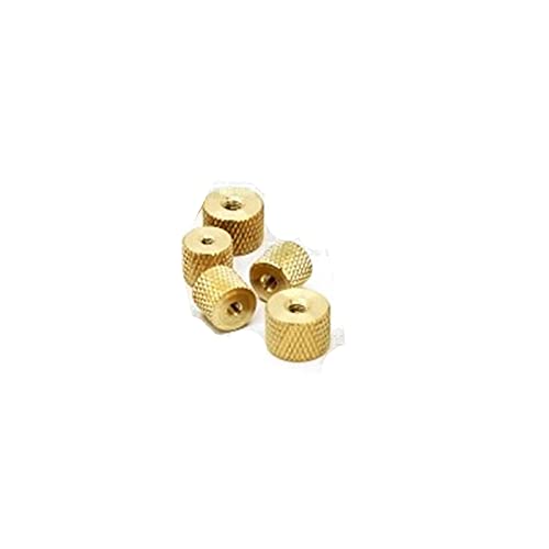 NUJIA M2 M2.5 M3 M4 Rändel Messing Daumenmutter Messing Rändelmutter Zylindrische Anpassung für Wasserkühlung PC-Gehäusemodell (Größe : M2.5 5pcs) von NUJIA