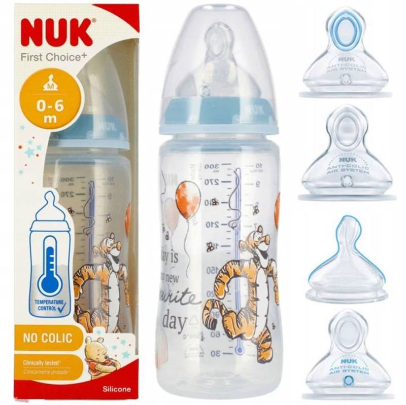 NUK Babyflasche NUK First Choice+ Babyflasche 300ml Disney Winnie Pooh Silikon 0-6M von NUK