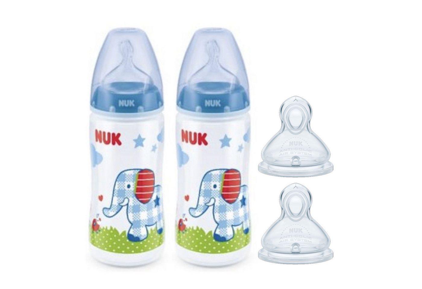 NUK Babyflasche NUK First Choice Babyflasche 300ml 0+ mit 2er Silikon Sauger 6-18M NUK Babyflasche NUK First Choice Babyflasche 300ml 0+ mit 2er Silikon Sauger 6-18M von NUK