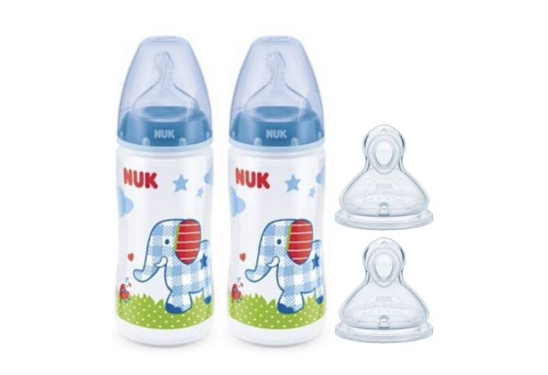 NUK Babyflasche NUK First Choice Babyflasche 300ml 0+ mit 2er Silikon Sauger 6-18M NUK Babyflasche NUK First Choice Babyflasche 300ml 0+ mit 2er Silikon Sauger 6-18M von NUK