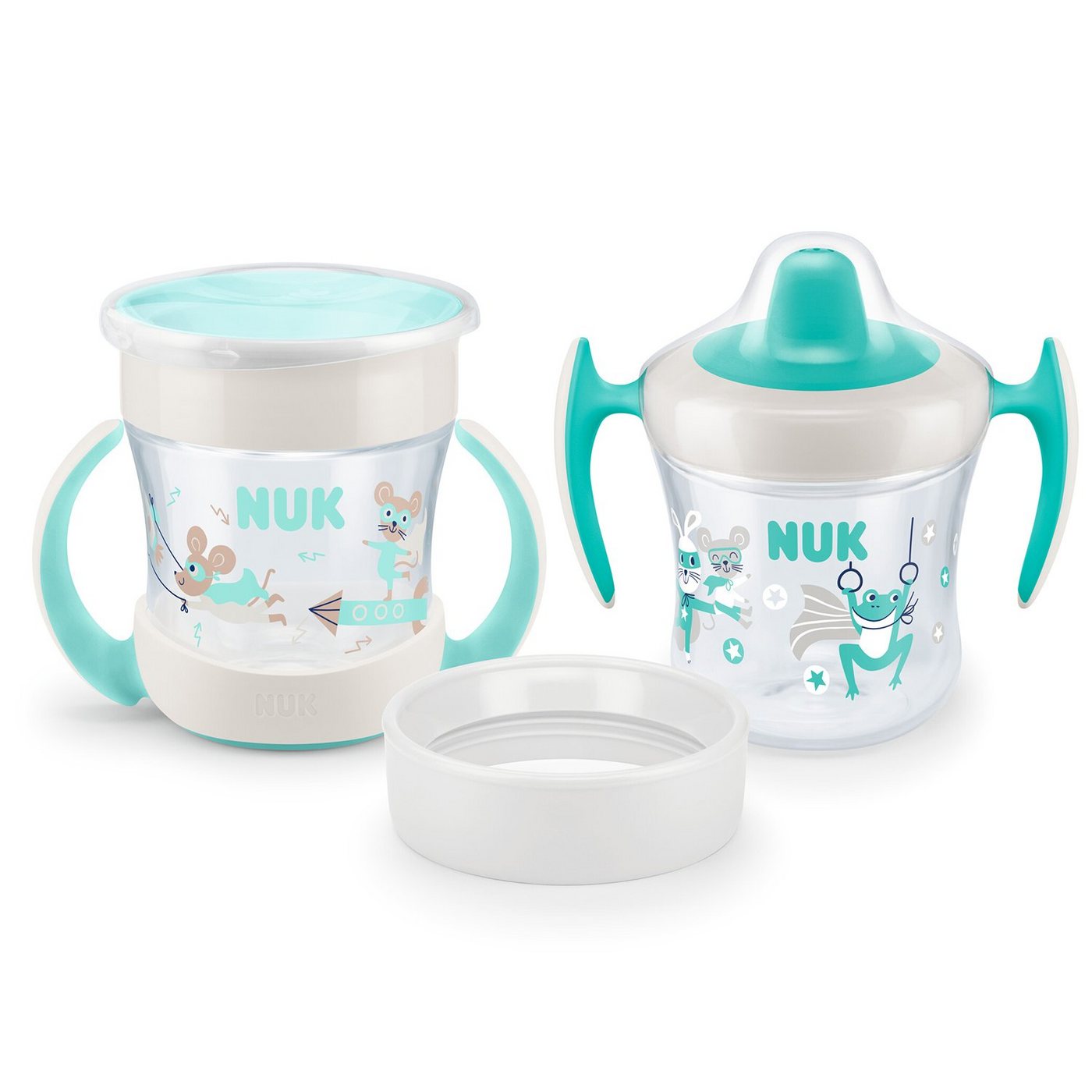 NUK Babyflasche NUK Mini Cups 3-in-1-Trinklernbecherset Mini Magic Cup + Trainer Cup NUK Babyflasche NUK Mini Cups 3-in-1-Trinklernbecherset Mini Magic Cup + Trainer Cup von NUK