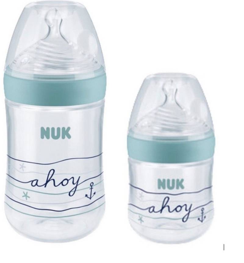 NUK Babyflasche NUK Nature Sense Babyflasche set 150ml+260ml silikon sauger NUK Babyflasche NUK Nature Sense Babyflasche set 150ml+260ml silikon sauger von NUK