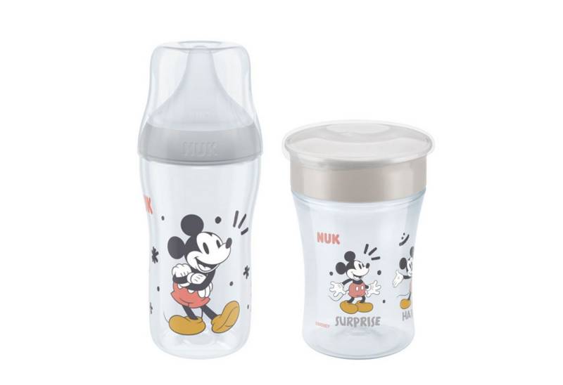 NUK Babyflasche NUK Perfect Match Babyflasche + Disney Mickey Mouse Magic Cup 230ml NUK Babyflasche NUK Perfect Match Babyflasche + Disney Mickey Mouse Magic Cup 230ml von NUK