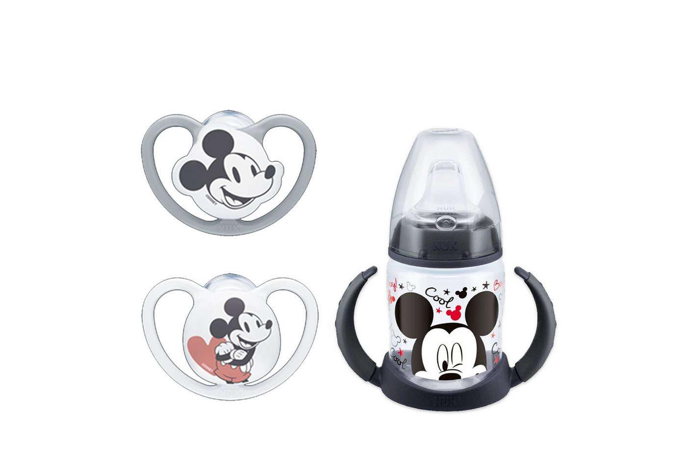 NUK Babyflasche NUK baby Trinklernbecher mit Schnuller 6-18M set Mickey Schwarz NUK Babyflasche NUK baby Trinklernbecher mit Schnuller 6-18M set Mickey Schwarz von NUK