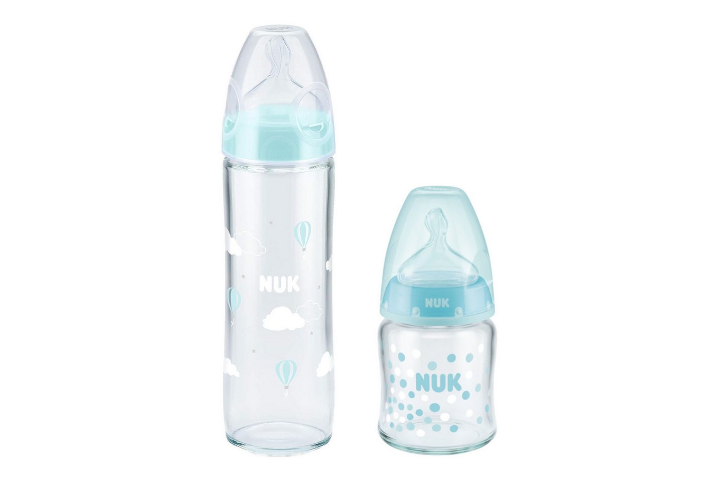 NUK Babyflasche NUK babyflasche Glasflasche set 0+ Grün 240ml+120ml NUK Babyflasche NUK babyflasche Glasflasche set 0+ Grün 240ml+120ml von NUK