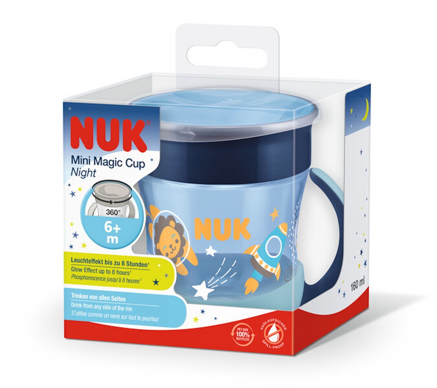 NUK Babyflasche NUK Trinklernbecher Glow in the dark Mini Magic cup NUK Babyflasche NUK Trinklernbecher Glow in the dark Mini Magic cup von NUK