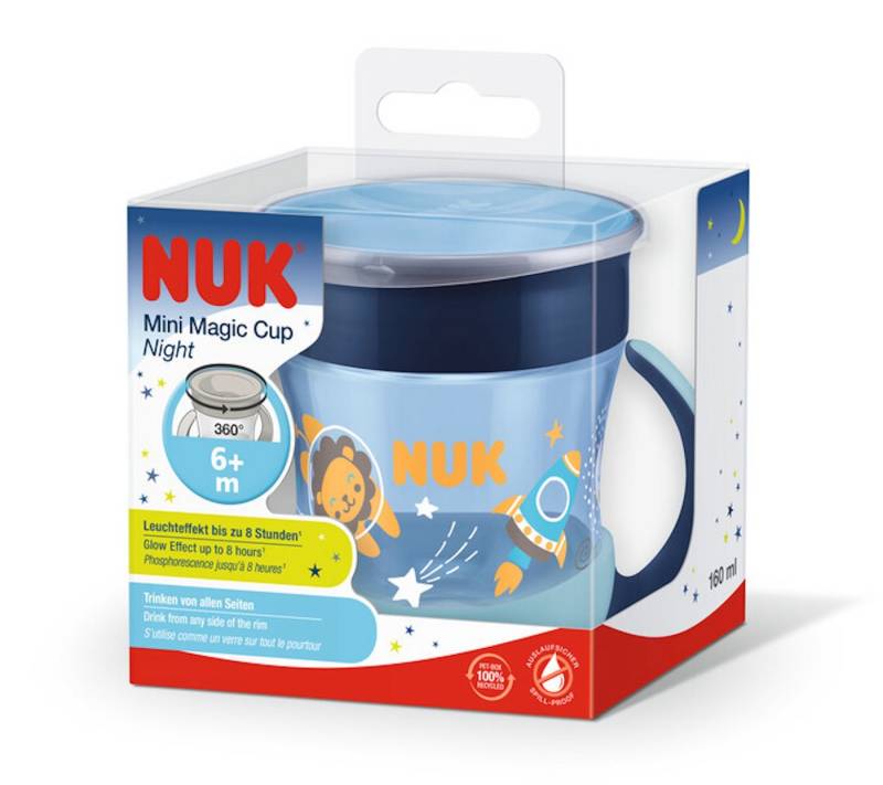 NUK Babyflasche NUK Trinklernbecher Glow in the dark Mini Magic cup von NUK