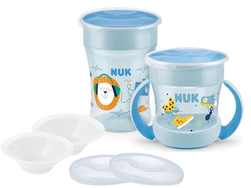 NUK Magic Duo Set Blau – 2 Magic Cups, 2022 Edition + 2 Ersatzdeckel & 2 Trinktüllen – BPA-frei, auslaufsicherer Becher für Kleinkinder NUK Magic Duo Set Blau – 2 Magic Cups, 2022 Edition + 2 Ersatzdeckel & 2 Trinktüllen – BPA-frei, auslaufsicherer Becher für Kleinkinder von NUK
