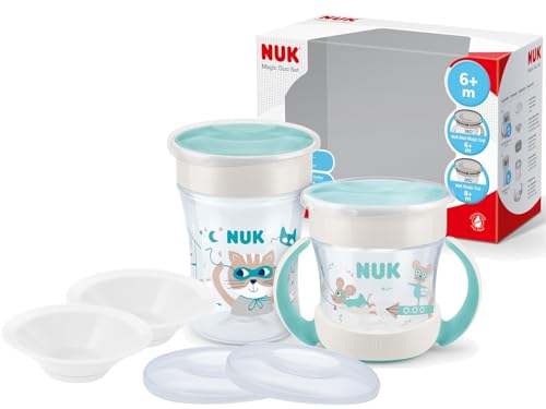 NUK Magic Duo Set Mint – 2 Magic Cups, 2022 Edition + 2 Ersatzdeckel & 2 Trinktüllen – BPA-frei, auslaufsicher, Trinkbecher ab 8 Monate NUK Magic Duo Set Mint – 2 Magic Cups, 2022 Edition + 2 Ersatzdeckel & 2 Trinktüllen – BPA-frei, auslaufsicher, Trinkbecher ab 8 Monate von NUK