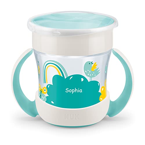 NUK Mini Magic Cup Trinklernbecher mit persönlicher Gravur, 360°-Trinkrand, 160ml, auslaufsicher, 6+ Monate, türkis NUK Mini Magic Cup Trinklernbecher mit persönlicher Gravur, 360°-Trinkrand, 160ml, auslaufsicher, 6+ Monate, türkis von NUK