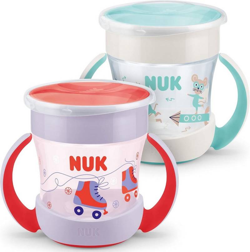 NUK Trinkflasche NUK Mini Magic Cup Rosa/Mint – 2er Pack (AMZ) von NUK