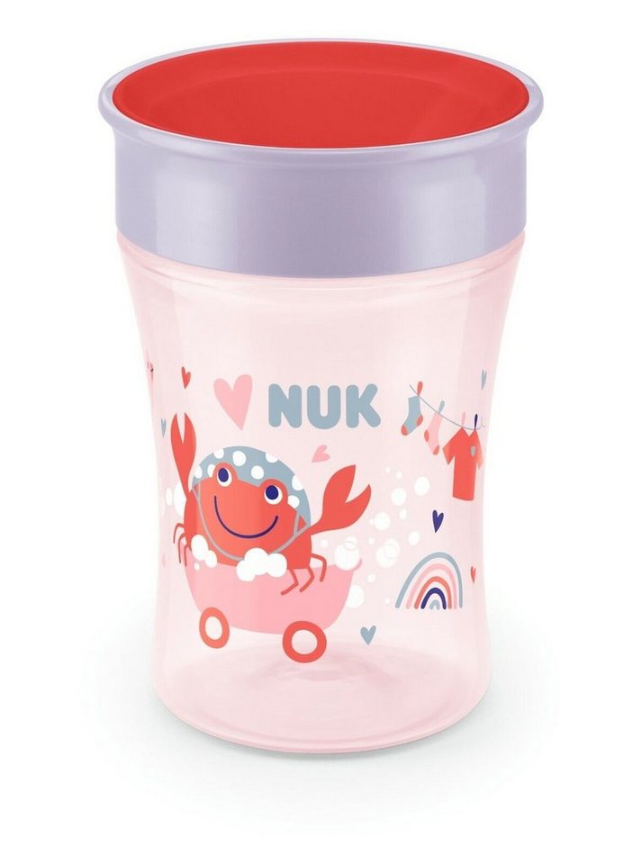 NUK Trinklernbecher Magic Cup Trinkbecher mit 360 Grad Rundum Trinkrand, lebensmittelecht von NUK