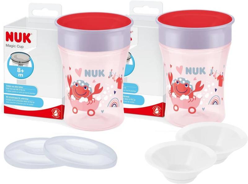NUK Trinklernbecher NUK Magic Cup Bundle – 2x 230ml Rot + Zubehör, BPA-frei, ab 8 M. NUK Trinklernbecher NUK Magic Cup Bundle – 2x 230ml Rot + Zubehör, BPA-frei, ab 8 M. von NUK