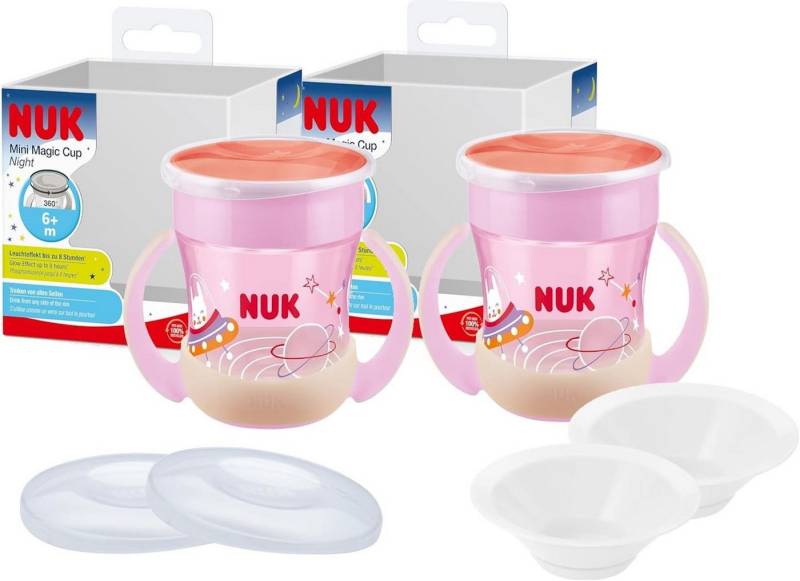 NUK Trinklernbecher NUK Mini Magic Cup GITD – 2x leuchtende Becher 160ml, BPA-frei NUK Trinklernbecher NUK Mini Magic Cup GITD – 2x leuchtende Becher 160ml, BPA-frei von NUK