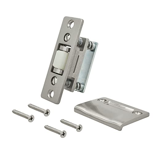 Nuk3y Schwerlast-Rollenschnäpper aus massivem Messing mit Volllippe (Satin Nickel) von NUK3Y PRODUCTS K3