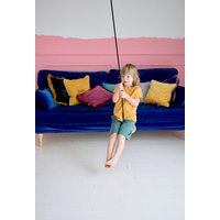 Nuki Circle Swing Natürliche Birke Mit Gelbem Seil. Schaukel Für Kinder. Balançoire Pour Enfants Altalena Pro Bambini Columpio von NUKISHOP