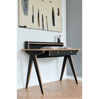 Nuki First Plus Desk Schwarz Mit Schubladen Aus Birkensperrholz Höchster Qualität Schwarzes Laminat von NUKISHOP