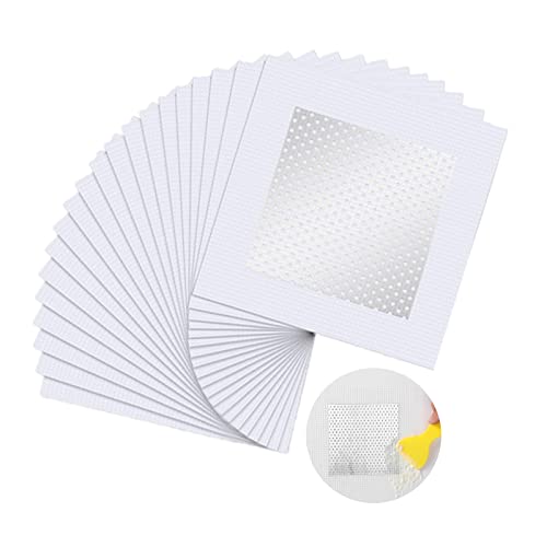 Wandreparatur Patch Selbstklebendes 20 Stück Trockenbau Reparatur Pflaster Aluminium Stoff Putzklebebänder Set Drywall Tool Gipskarton für Löchern Rissen Beschädigter Wänden Decken 10x10cm von nuluxi