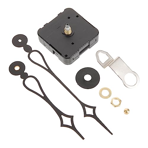 NULYLU 1 Satz Uhrwerk Set für DIY Uhren Geräuschloses Uhrwerk mit Metallzeigern und Langem Drehmomentachse für Reparatur und BAU von Wanduhren Notwendiger Teile für Einfache Installation von NULYLU
