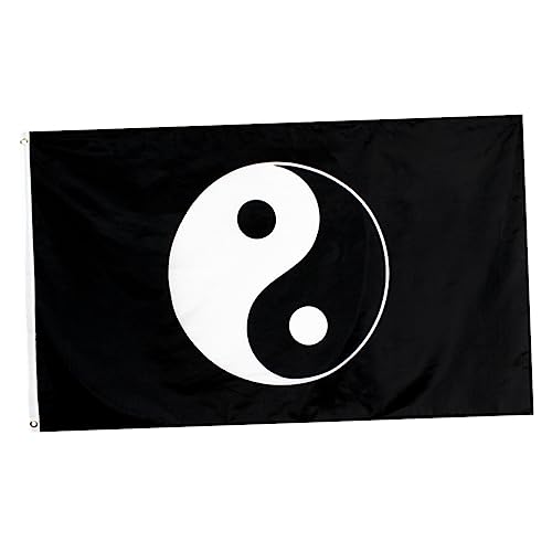 NULYLU 1 Stück Yin Fish Flag Wetterfeste Dekorative Gartenflagge für Religiöse Anlässe mit Langlebigen Ösen für Veranda Patio oder Garten Waschbar und Farbecht Gestaltung von NULYLU