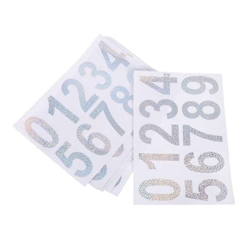 NULYLU 10 Sets Garagennummernschild Briefkastenaufkleber Nummernaufkleber Briefkastennummernaufkleber Reflektierende Zahlen Nummernaufkleber Für Briefkästen Wasserdichte Selbstklebende von NULYLU