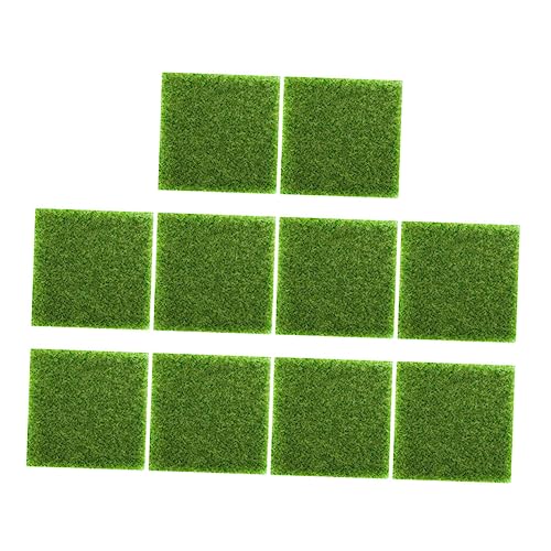 NULYLU Kunstrasenmatte Grüne Simulierte Grasmatte Garten Deko Quadratischer Kunstrasen Für Innen Und Außendekoration von NULYLU