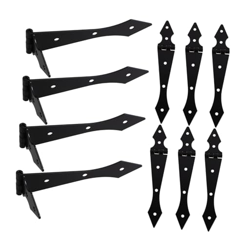 NULYLU 10 Stück Teiliges Gartentor scharnier aus Robustem Eisen Wetterbeständig Heavy duty Design Vielseitig Einsetzbar für Gartenzaun und Gartentore Langlebig mit Glatter Oberfläche von NULYLU