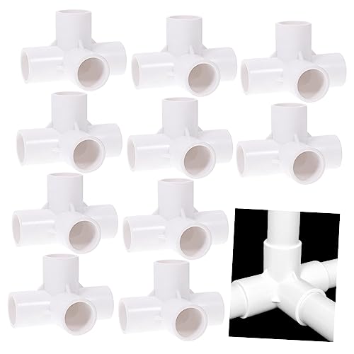 NULYLU 10 Stück Teiliges PVC Fittings für DIY Gartenregale PVC Verbinder für Gewächshäuser und Möbel Korrosionsbeständig Leicht und für Wasser und Möbelbau von NULYLU
