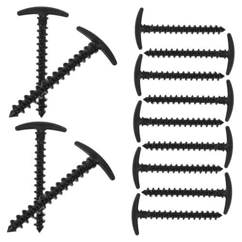 NULYLU 15 Stück Teiliges Zelt heringe aus Robustem Kunststoff Lange Wiederverwendbare Camping Erdnägel mit Schraubbarer Spitze für Strand Garten Rasen und Harte Böden Windfest und Leicht von NULYLU