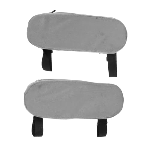 NULYLU 2 Stück Bürostuhl Armlehnenpolster mit Memory Foam Atmungsaktive Hautfreundliche Abdeckung Rutschfestes Weiches Ellenbogenkissen für Gaming Büroarbeitsstühle Waschbare Bezug mit von NULYLU