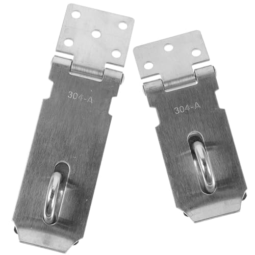 NULYLU 2 Stück Edelstahl Türschloss Rostfreier Hasp Riegel für Tür Fenster Gartentor Vielseitig Einsetzbar Langlebig und Robust Einfache Montage Sichere Verriegelung NULYLU 2 Stück Edelstahl Türschloss Rostfreier Hasp Riegel für Tür Fenster Gartentor Vielseitig Einsetzbar Langlebig und Robust Einfache Montage Sichere Verriegelung von NULYLU