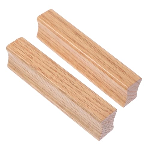 NULYLU 2 Stück Teiliges Holzschubladengriffe Lochabstand Moderner Minimalistischer Massivholz möbelgriff für Küchenschränke Badmöbel Schrank Kleiderschranktüren Einfache Montage von NULYLU