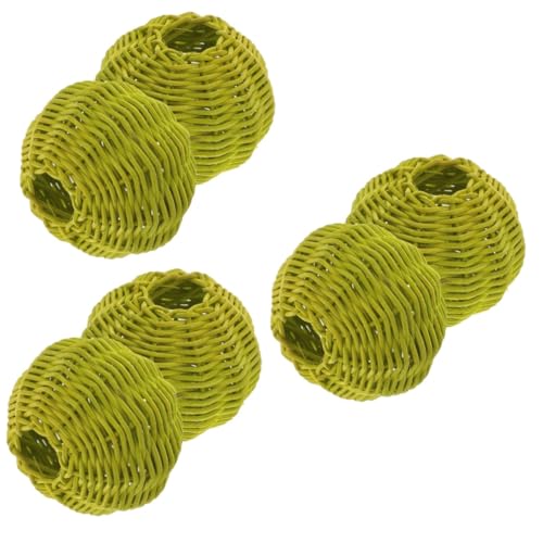 NULYLU 3 Sätze Rattan Lampenschirme Woven Lampshades Sanftem Grün Für Tischlampen Und Deckenleuchten Diy Lampenaccessoires Für Entspannte Wohnatmosphäre 2 Stücke * 3 von NULYLU