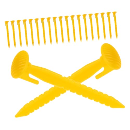 NULYLU 36 Stück Zeltheringe aus Kunststoff Strandzelt Nägel Hochleistungs-Planenheringe Kunststoffpfähle für den Boden Stangen für Strandzelte Gartenzelteinsätze Sandzelteinsätze pp Gelb NULYLU 36 Stück Zeltheringe aus Kunststoff Strandzelt Nägel Hochleistungs-Planenheringe Kunststoffpfähle für den Boden Stangen für Strandzelte Gartenzelteinsätze Sandzelteinsätze pp Gelb von NULYLU