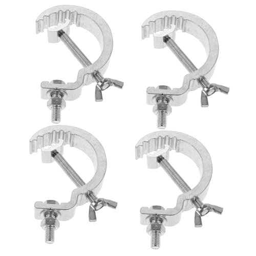 NULYLU 4 Stück Robuste Stage Light Clamp Haken für Dj Beleuchtung Antikratz Design für Par Spot Licht und Bühnenzubehör von NULYLU