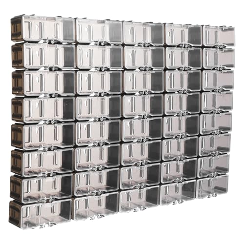 NULYLU 40 Stück Modellauto Aufbewahrungsbox Transparente Kunststoff Vitrine Klarer Sichtschutz Organizer für Sammlerstücke für Modellautos und Spielzeugautos von NULYLU