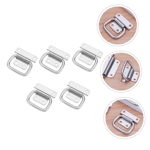 NULYLU 5 Stück Edelstahl Klappgriff Klappbarer Tragegriff Beweglicher Griff für Werkzeugkasten Kisten Möbel Türgriff Robuster Korrosionsbeständiger Griff NULYLU 5 Stück Edelstahl Klappgriff Klappbarer Tragegriff Beweglicher Griff für Werkzeugkasten Kisten Möbel Türgriff Robuster Korrosionsbeständiger Griff von NULYLU