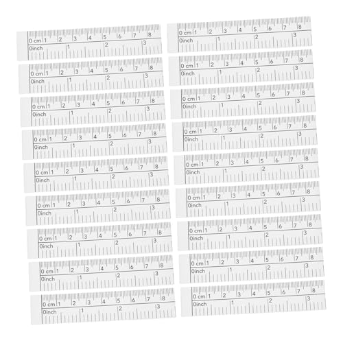 NULYLU 50 Stück Doppelseitiges Messband Klebeband doppelseitig messen papiergewickeltes Maßband doppelseitiges Maßstabsmaß Papierlineerklebeband Messgeräte Messset Weiß von NULYLU