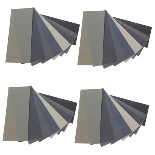 NULYLU 56 Stück Teiliges Schleifpapier Nass und Trocken Schleifen Körnung Schleifblätter Für Holz Metall Kunststoff Wasserschleifpapier Für Auto Möbel Reparatur von NULYLU