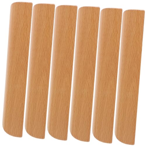 NULYLU 6 Stck Teiliges Halbkreisförmige Holzgriffe Schubladengriffe Möbelgriffe aus Buchenholz für Schränke Kommoden Kleiderschränke Leicht Langlebig Vintage Stil Einfach zu Montieren von NULYLU