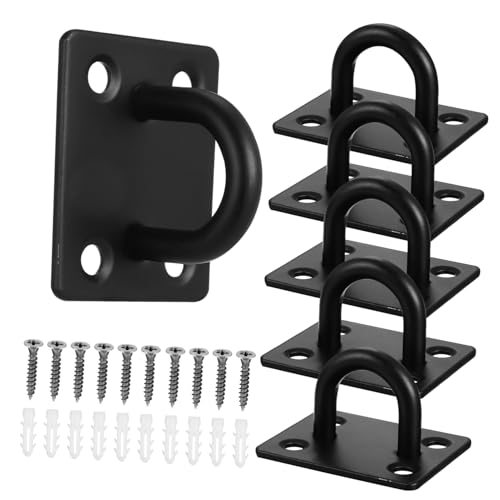 NULYLU 6 Stück Edelstahl Schraubhaken Deckenhaken mit Gewinde Schwerlast Pad Eye Haken für Pflanzen Aufhängung Wandmontage Schwarz Robust und Verschleißfest NULYLU 6 Stück Edelstahl Schraubhaken Deckenhaken mit Gewinde Schwerlast Pad Eye Haken für Pflanzen Aufhängung Wandmontage Schwarz Robust und Verschleißfest von NULYLU