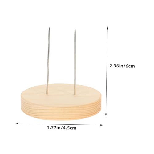 NULYLU 6 Stück Holz puppenständer mit Doppelstift Handgefertigte Stabile Holzbasis Sicherer Puppenhalter für Puppenzubehör und Display Tragbares Rack für Action figuren von NULYLU