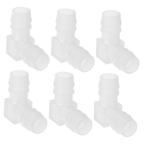 NULYLU 6 Stück Teiliges Schlauchwinkelstück aus Robustem PP Kunststoff Schlauchverbinder mit Glatter Oberfläche Korrosionsbeständig und Hitzebeständig Geeignet für PVC PU Gummi NULYLU 6 Stück Teiliges Schlauchwinkelstück aus Robustem PP Kunststoff Schlauchverbinder mit Glatter Oberfläche Korrosionsbeständig und Hitzebeständig Geeignet für PVC PU Gummi von NULYLU