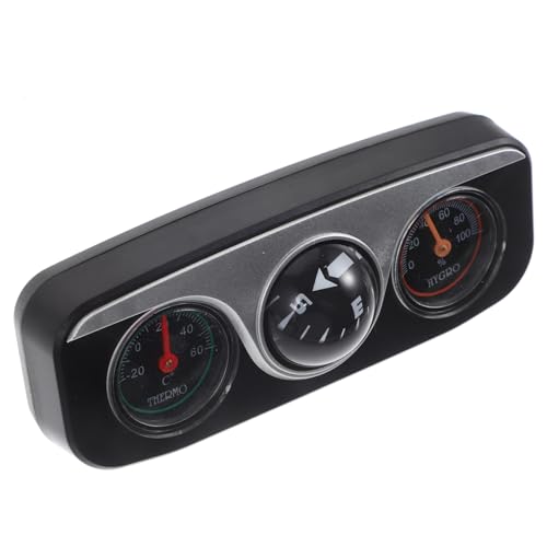 NULYLU Autoführung Ball -Thermometer Hygrometer Kompass Navigation Abs Schwarz von NULYLU